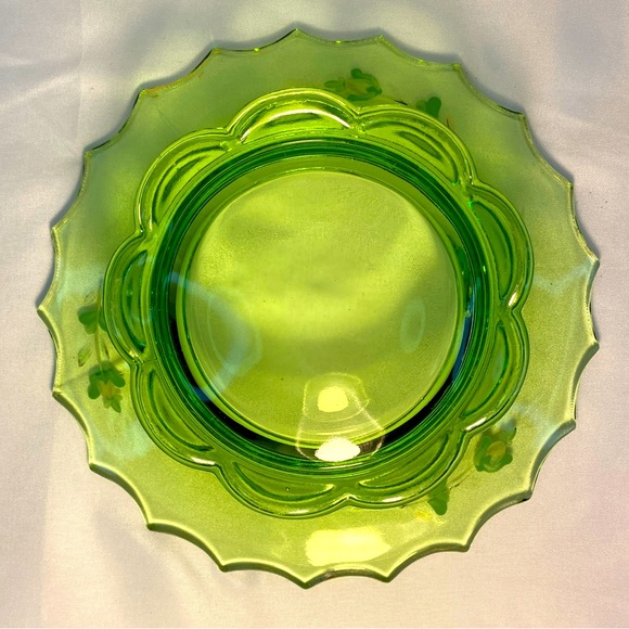 COPY - 1904 VOGUE ENAMELLED ROSES ROUND COVERED BUTTER DISH JEFFERSON GLASS COM… - Picture 9 of 14